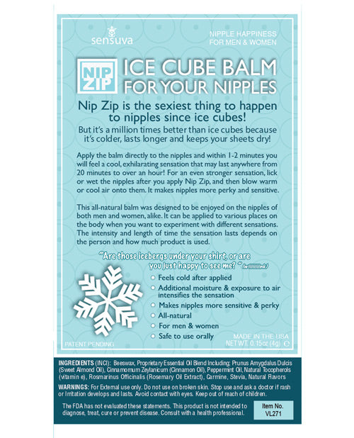 Sensuva Nip Zip Ice Cube Nip Balm