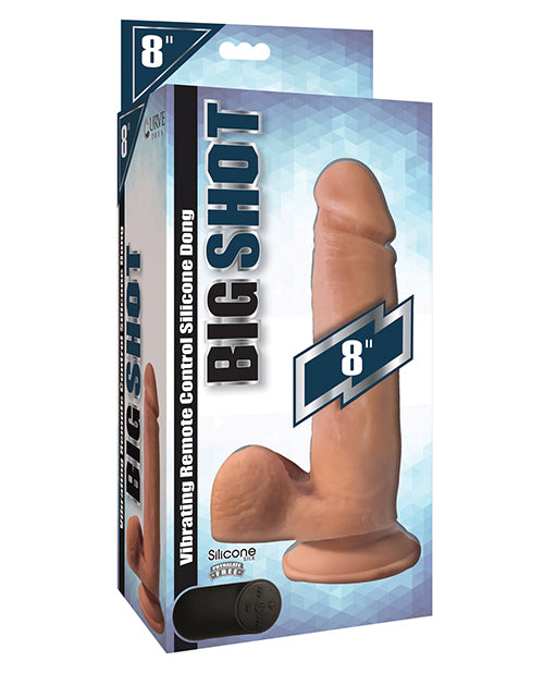 Curve Novelties Big Shot Liquid Silicone Dong W/balls - Light