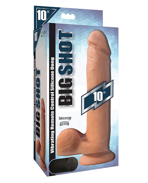 Curve Novelties Big Shot Liquid Silicone Dong W/balls - Light