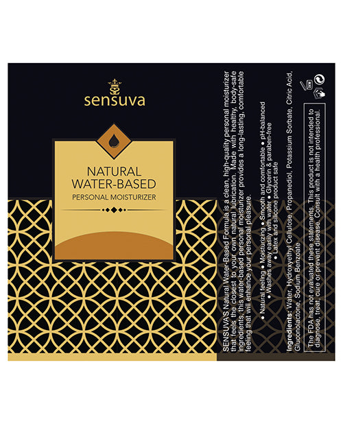 Sensuva Natural Water Based Personal Moisturizer - 4 Oz