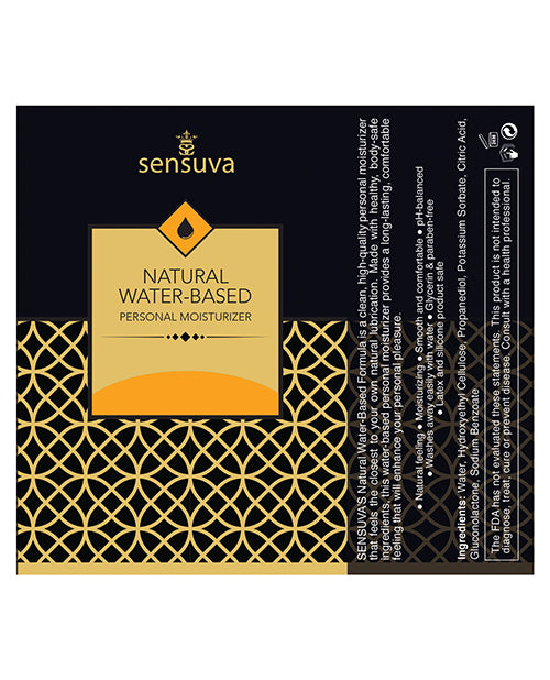 Sensuva Natural Water Based Personal Moisturizer - 4 Oz
