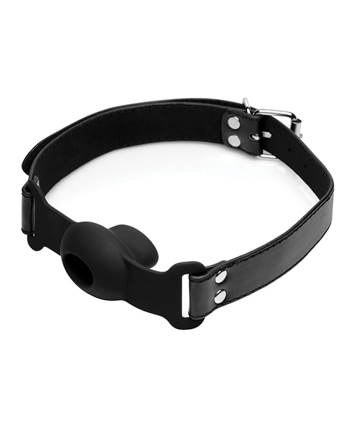 Strict Hollow Silicone Ball Gag - Black